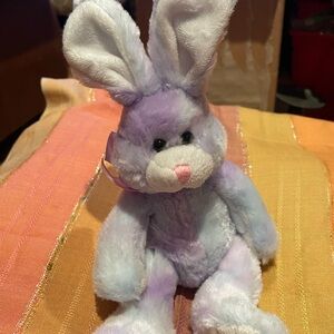 PLUSHLAND Adorable Purple and White Plush Bunny